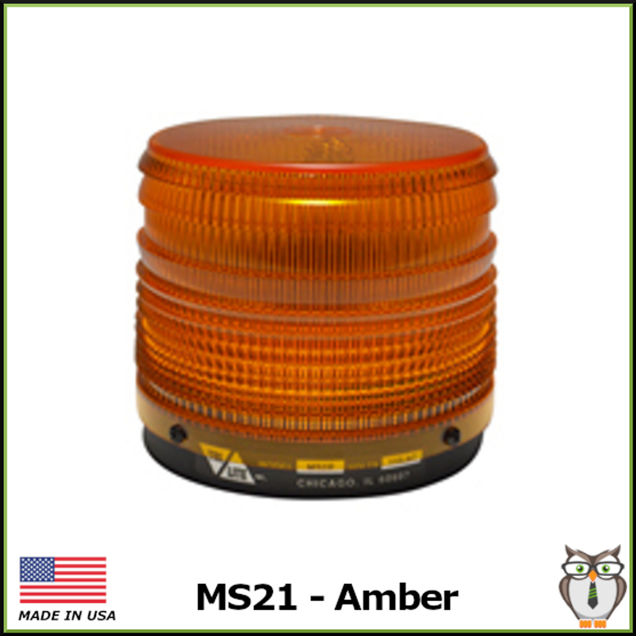 MS21 DC Strobe Warning Light - Amber
