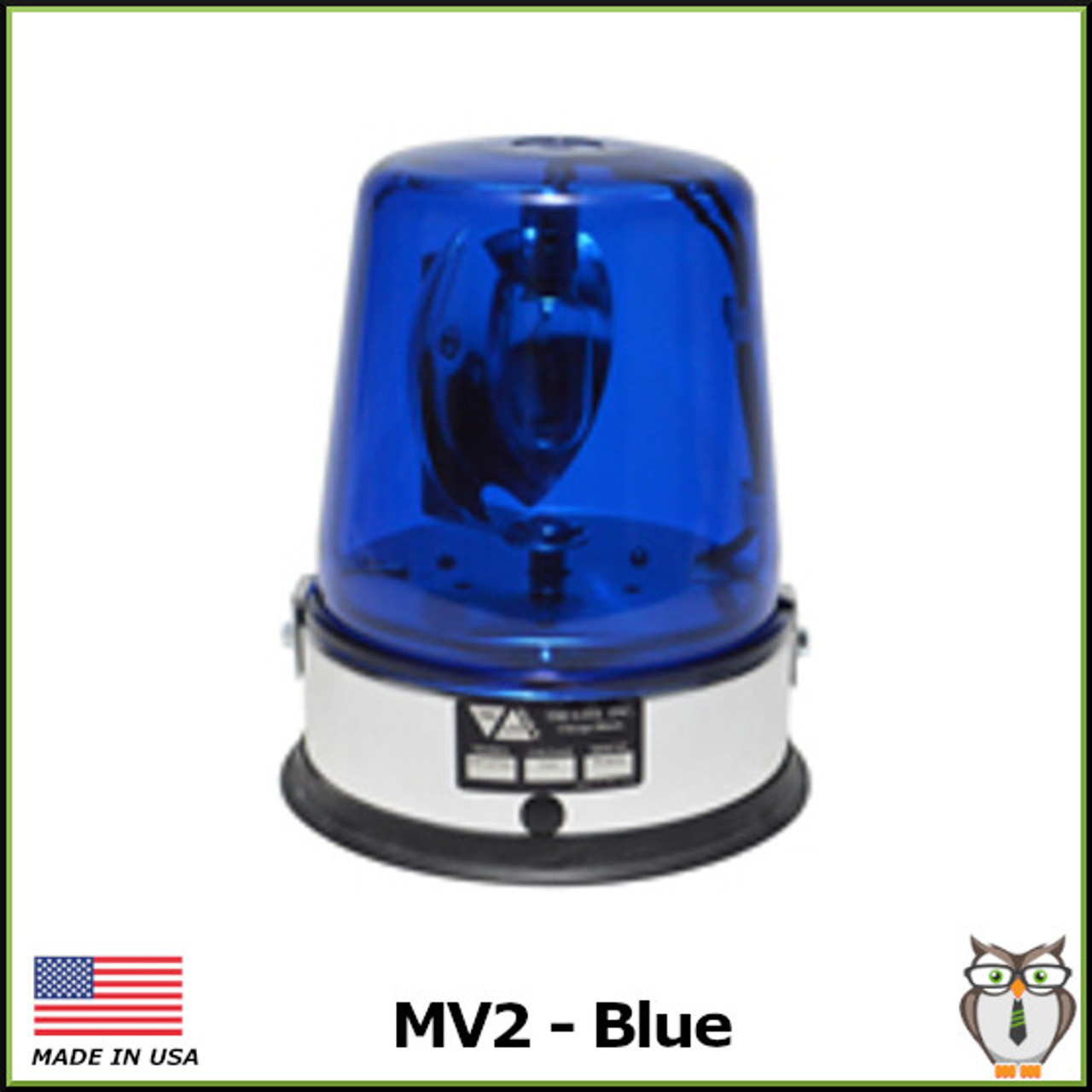 MV2 AC/DC Rotating Beacon Light - Blue