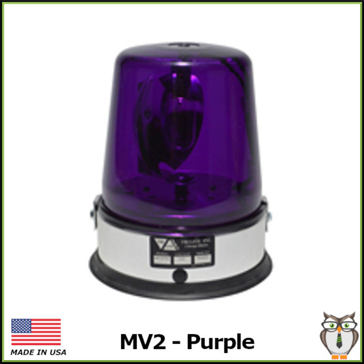 MV2 AC/DC Rotating Beacon Light - Purple