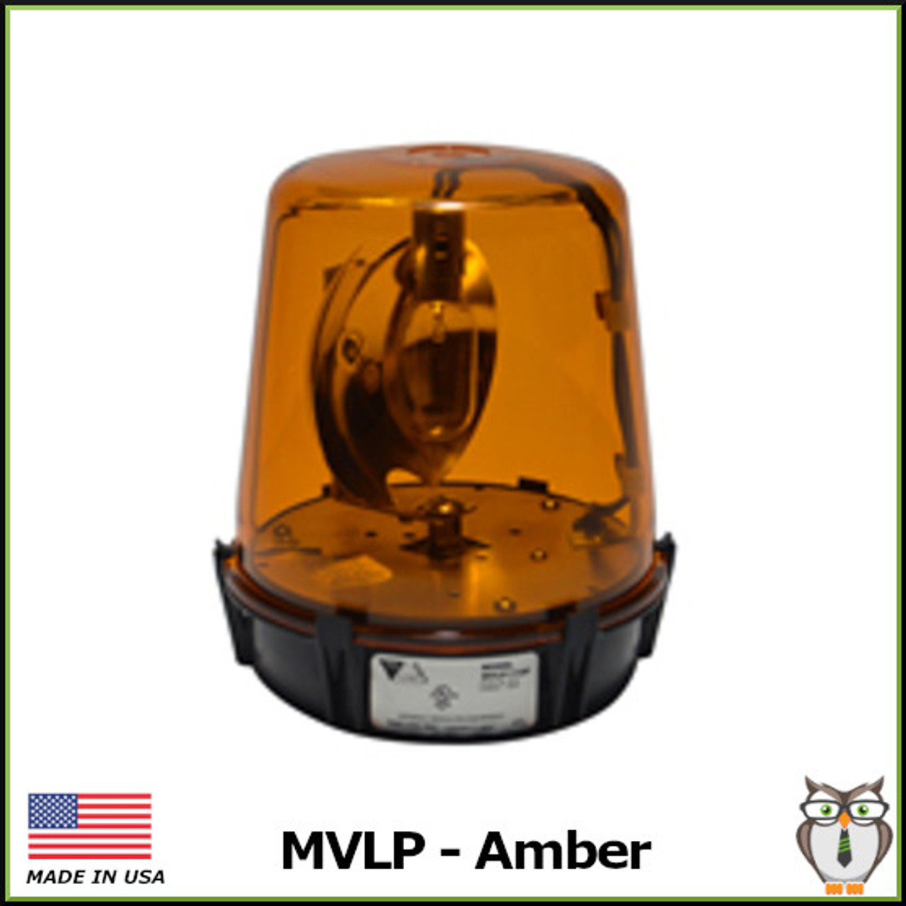 MVLP AC/DC Rotating Beacon Light - Amber