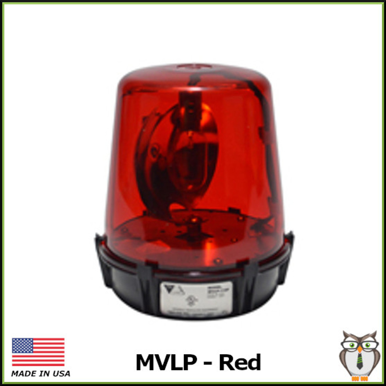 MVLP AC/DC Rotating Beacon Light - Red