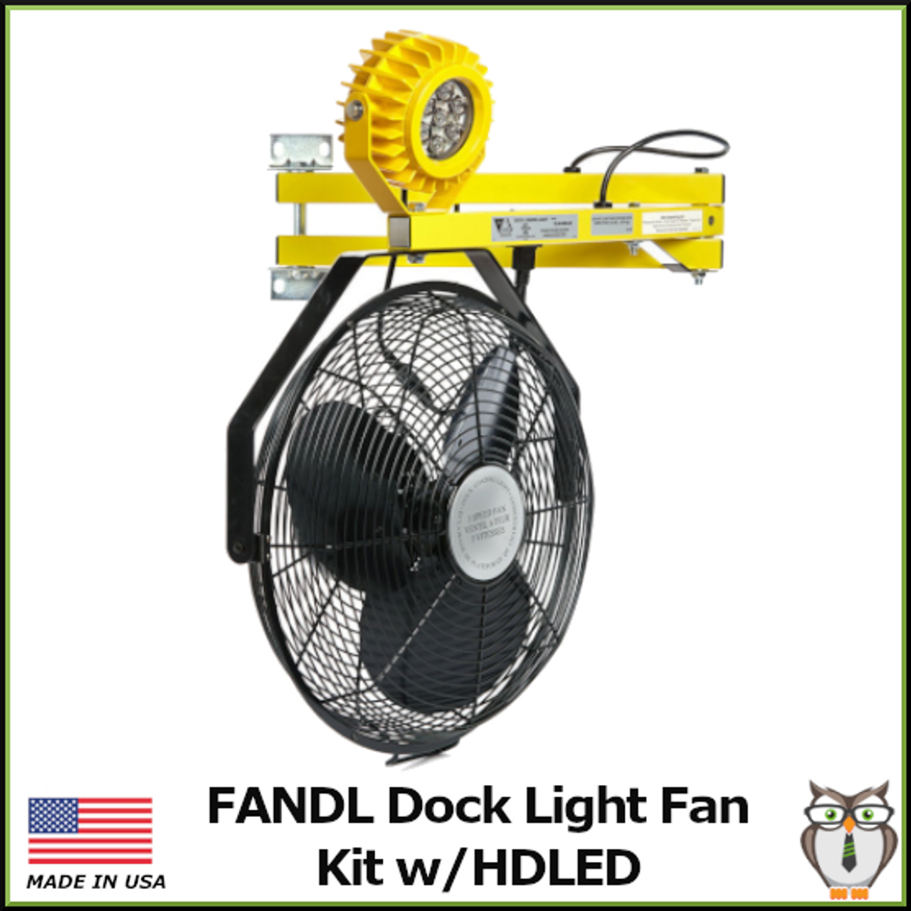 FANDL Dock Light Fan Kit with Heavy Duty Aluminum Lamp Head