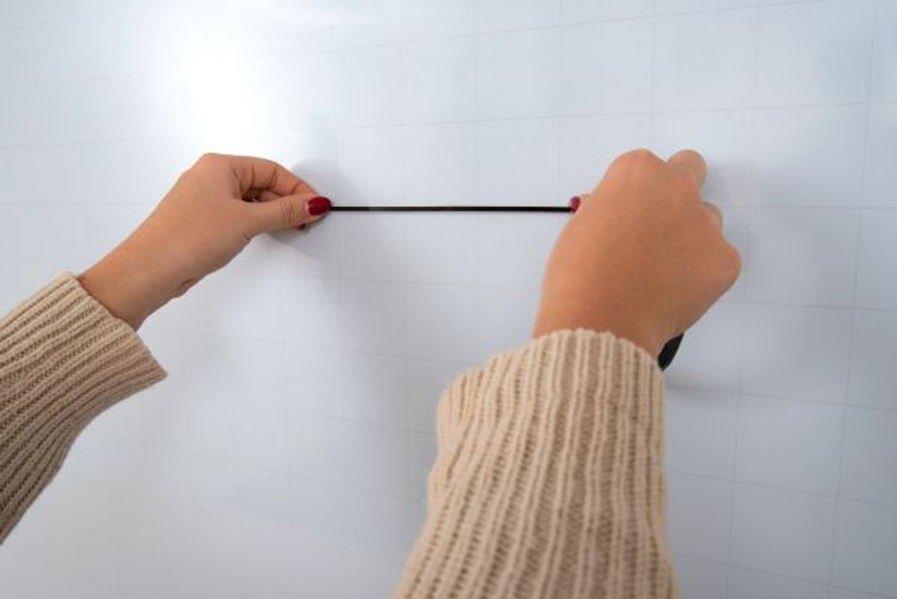 72"W x 40"H Wall-Mounted Magnetic Ghost Grid Whiteboard (WB7240LB) Grid markings