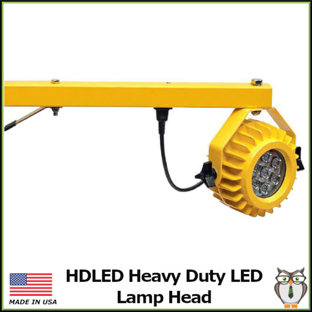 HDLED Heavy Duty LED Lamp Head mounted to a single strut dock arm