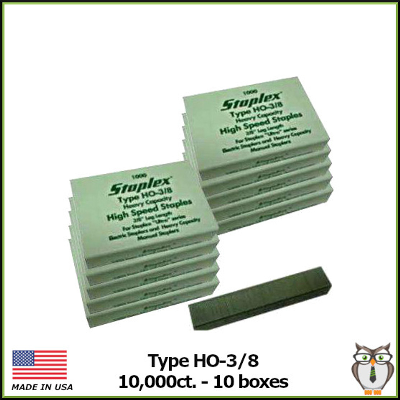 Staplex® 3/8” High Speed Staples (10,000 ct. - 10 boxes) (HO-3/8)