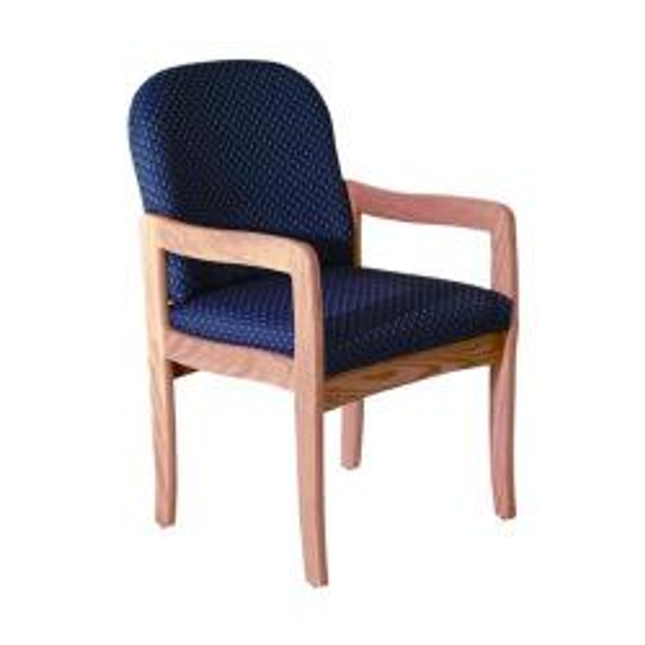 Wooden Mallet Prairie Collection Guest Chair, Standard Leg, Watercolor Blue, Light Oak