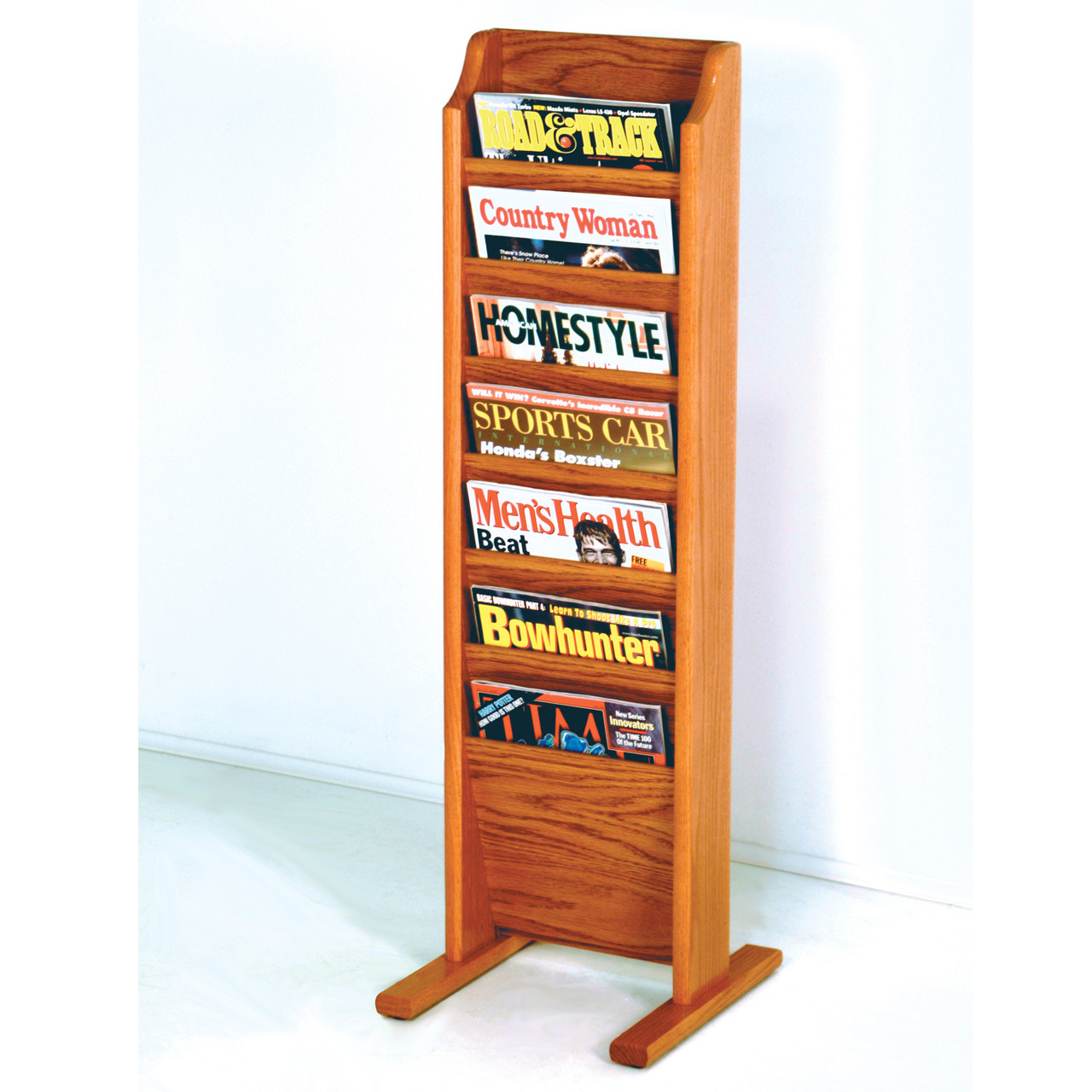 Cascade Free Standing 7 Pocket Magazine Rack