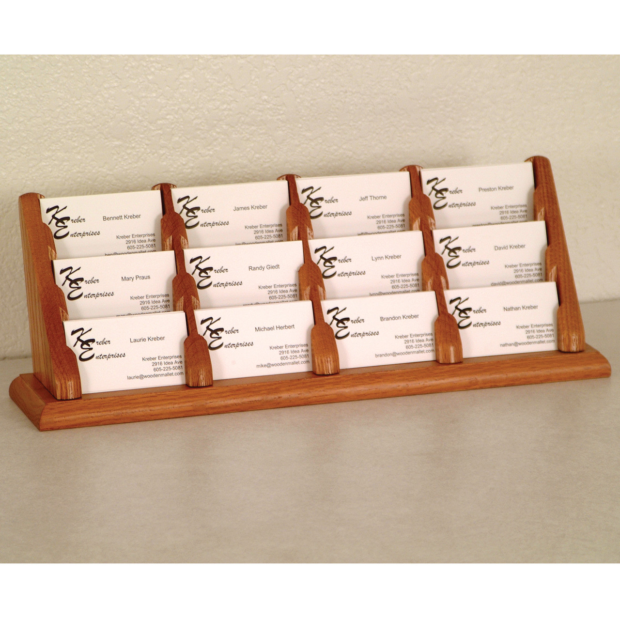 12 Pocket Countertop Business Card Holder