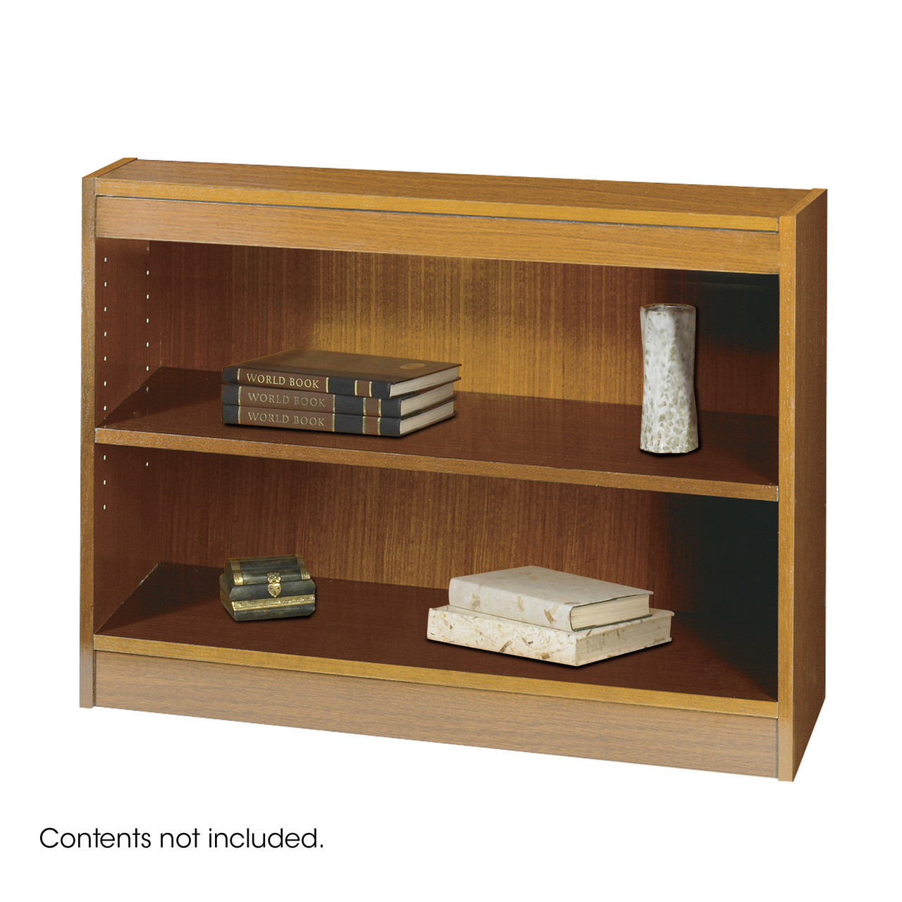 Square-Edge Veneer Bookcase - 2 Shelf