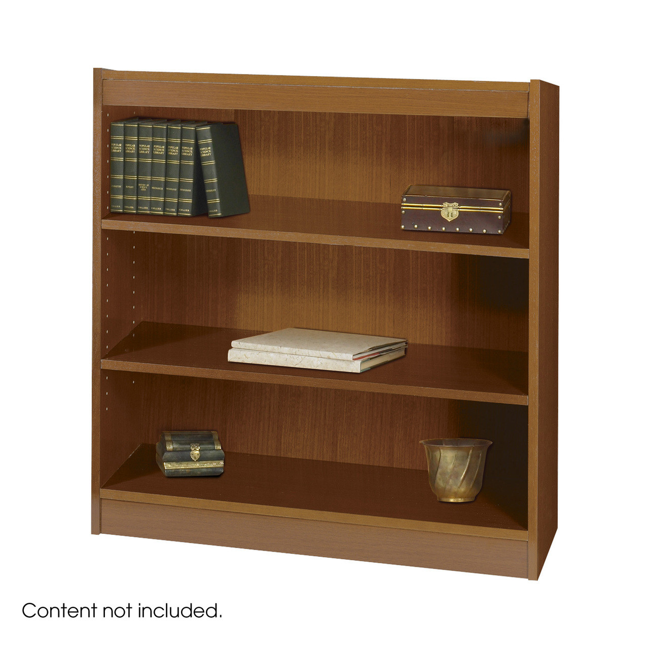 Square-Edge Veneer Bookcase - 3 Shelf
