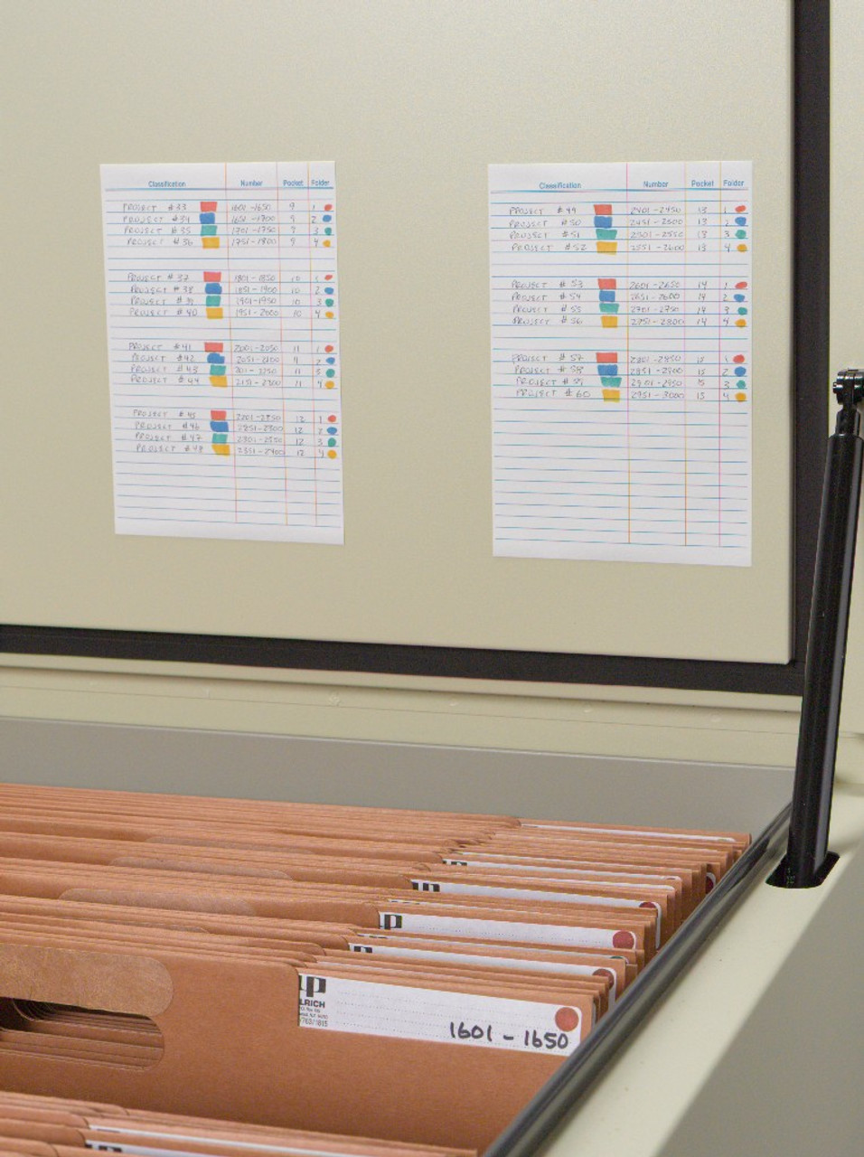How to store large documents like maps and plans. The Planfile cabinet provides maximum protection. In addition, the index cards and large folder labels provide the perfect organization of your blueprint files.