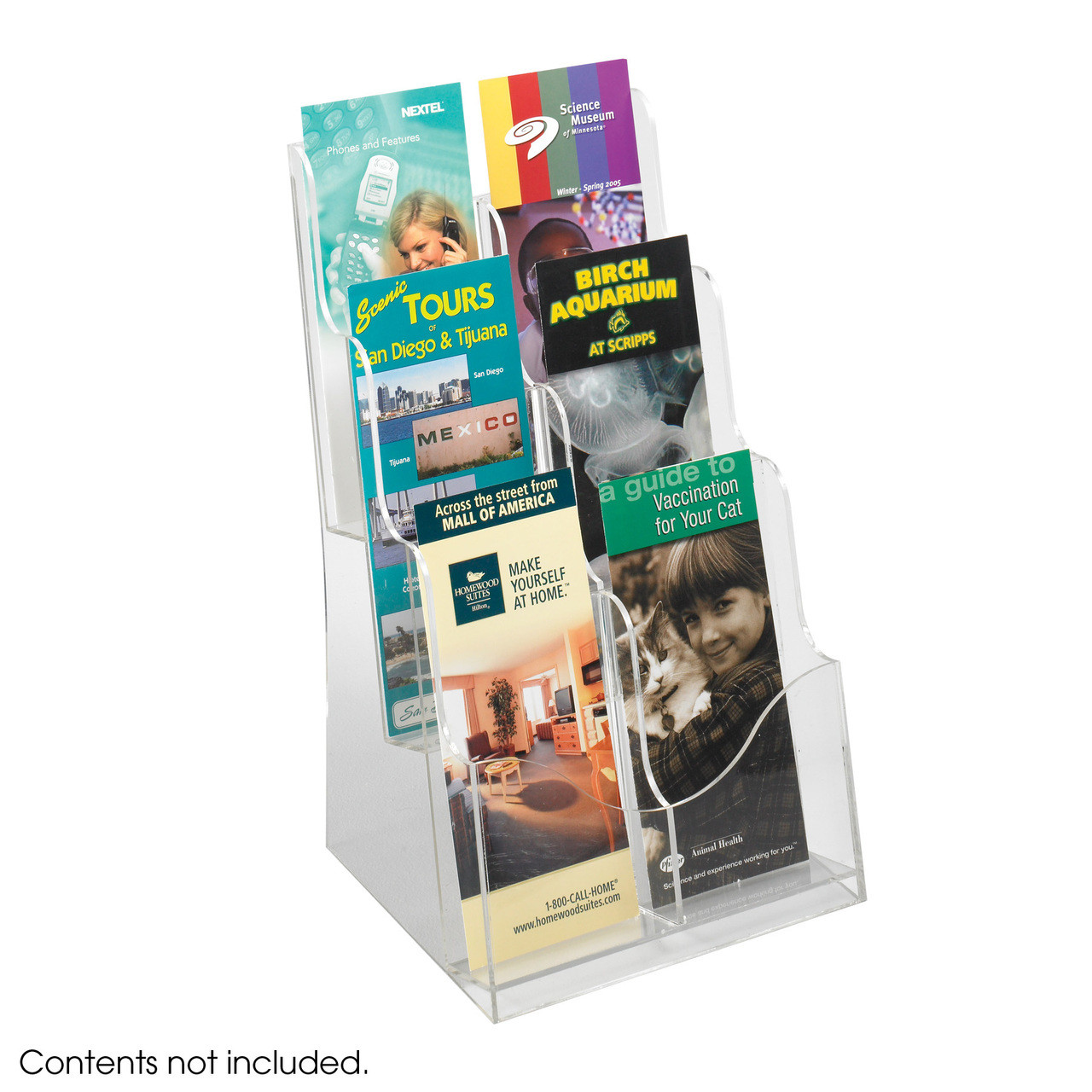 Acrylic 3 Pocket Magazine Display