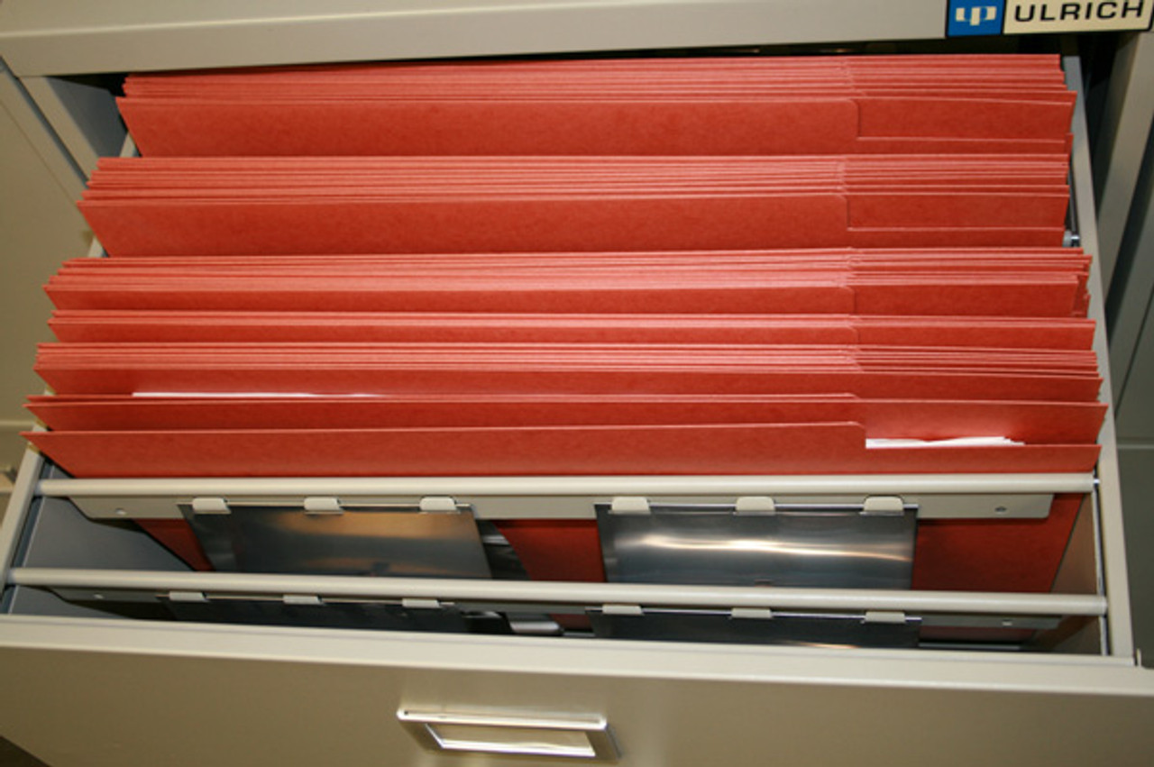 336 "Tuff One" reinforced folders are delivered with this cabinet
