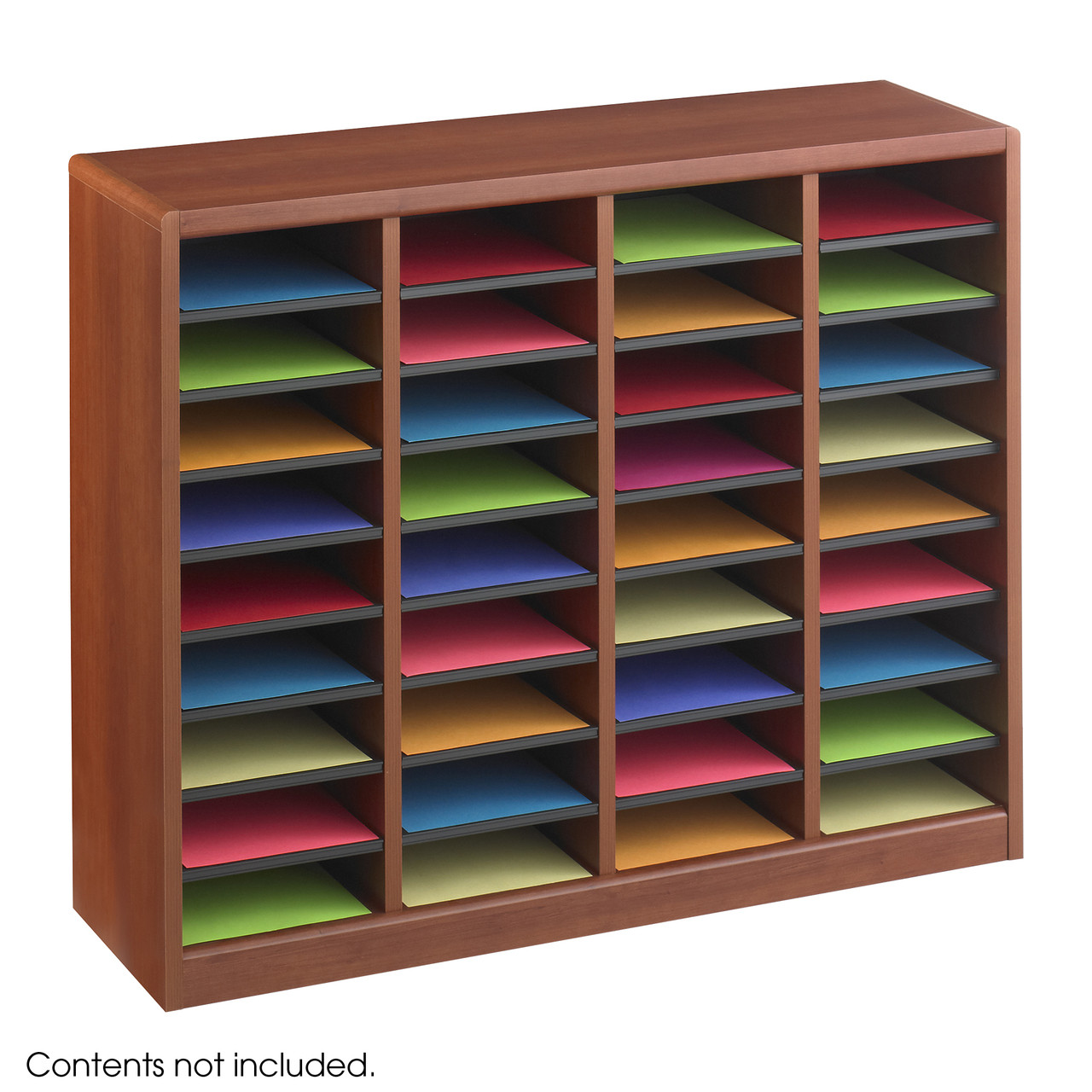 E-Z Stor Wood Literature Organizer, 36 Compartments