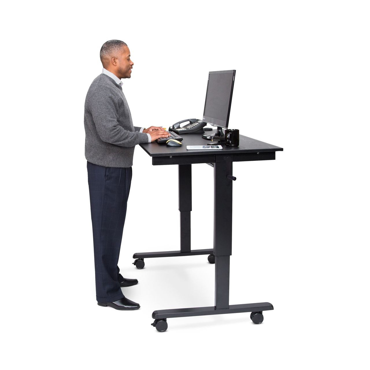 48" Crank Adjustable Stand Up Desk