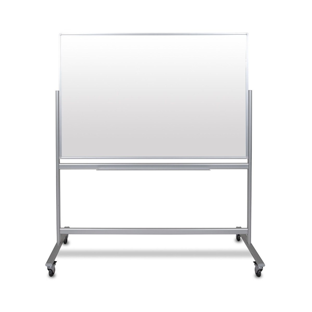 60"W x 40"H Double-Sided Mobile Magnetic Glass Board