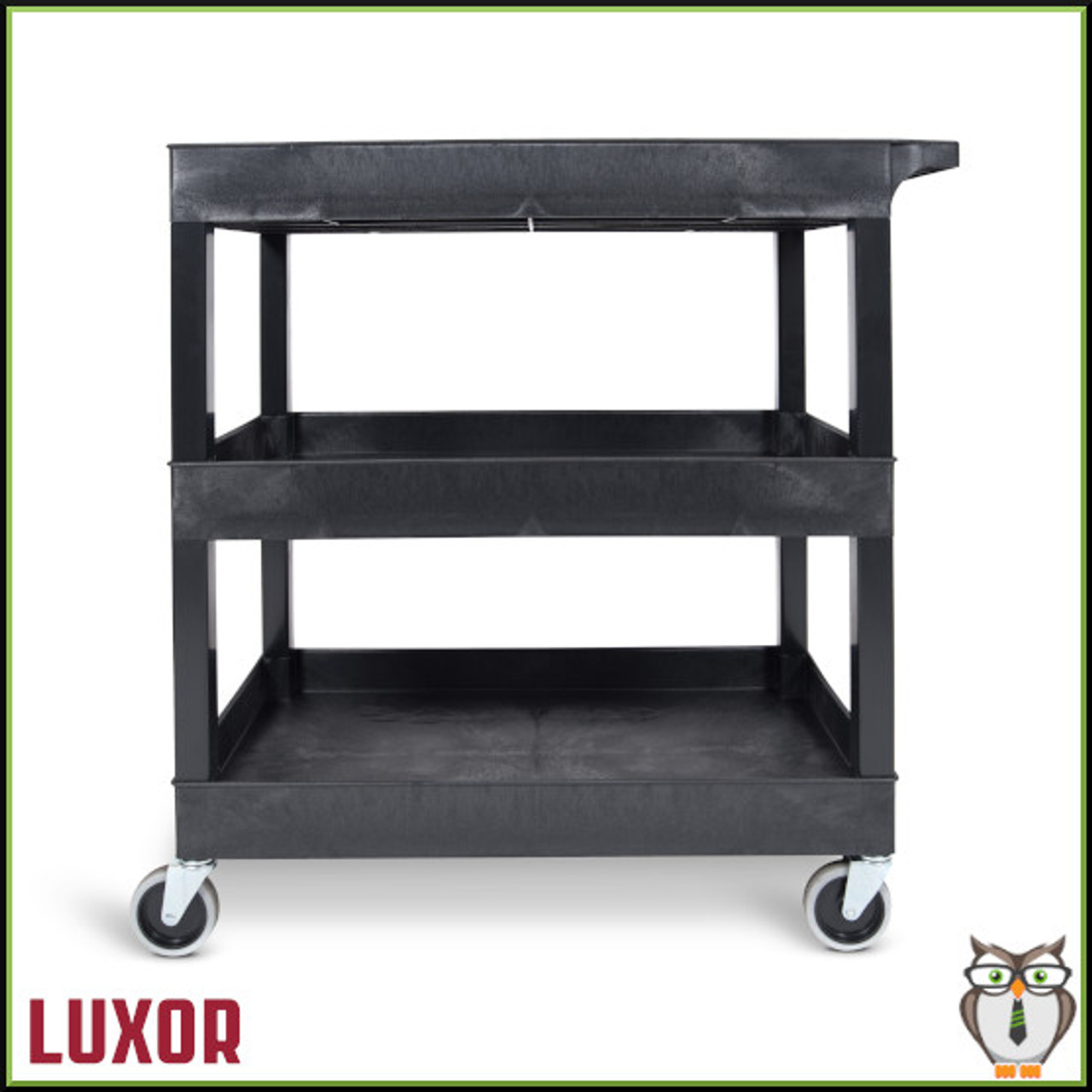 Luxor EC111-B Three Shelf Utility Cart - Center