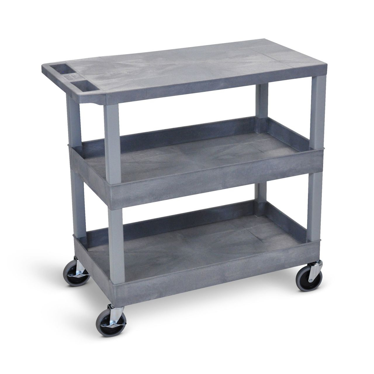 32"W x 18"D- Two Tub/One Flat Shelves - Gray