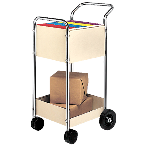 Steel Mini Mail Cart - Dove Grey/Chrome Steel Mini Mail Cart - Dove Grey/Chrome