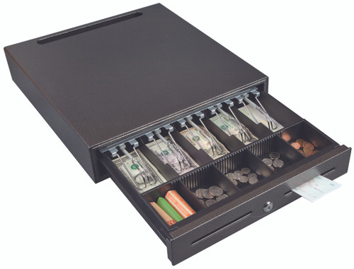 Hercules CD1618 Steel Cash Drawer Keylock Tray with 5 Bill & Coin Compartments