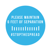 #StoptheSpread Floor Graphic 18"Round Self Stick Floor Sign Pack of 25