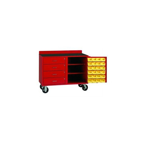Valley Craft Mobile Utility Bin Workbench 36"Wx35"Hx21"D - with 24 Bins(CALL FOR BEST PRICING)