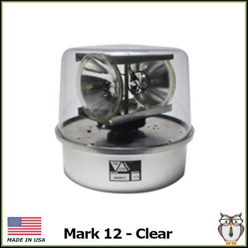 Mark 12 AC/DC Rotating Beacon Light - Clear