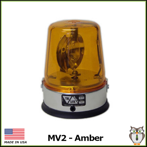 MV2 AC/DC Rotating Beacon Light - Amber MV2 AC/DC Rotating Beacon Light - Amber