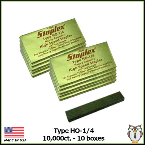 Staplex® 1/4” High Speed Staples (10,000 ct. - 10 boxes) (HO-1/4) Staplex® 1/4” High Speed Staples (10,000 ct. - 10 boxes) (HO-1/4)