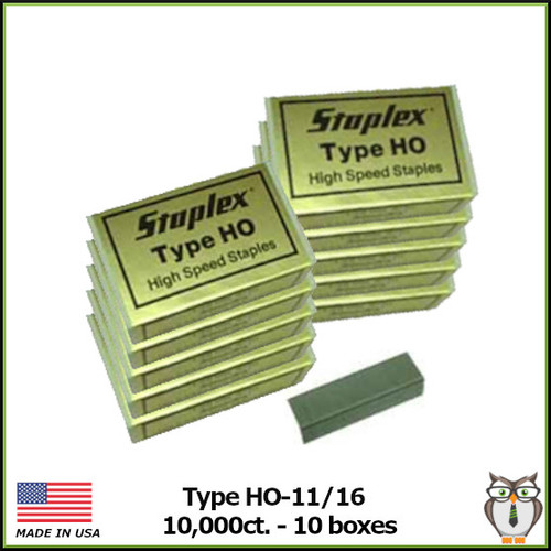 Staplex® 11/16" High Speed Staples (10,000ct. - 10 Boxes) (HO-11/16) Staplex® 11/16" High Speed Staples (10,000ct. - 10 Boxes) (HO-11/16)