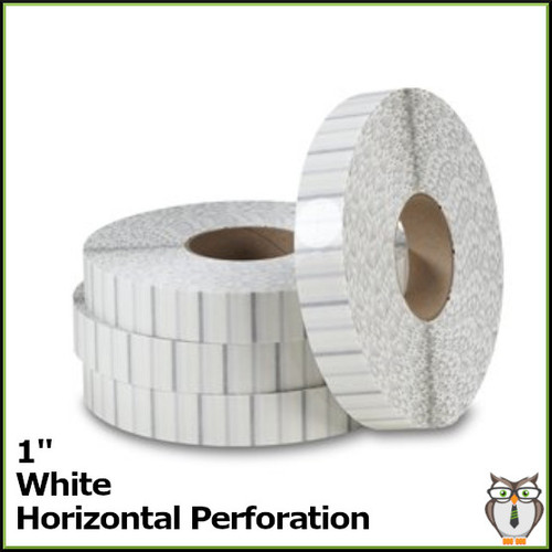 Staplex® Tabster White 1" Tabs with Horizontal Perforation (25,000ct. - 5 rolls) Staplex® Tabster White 1" Tabs with Horizontal Perforation (25,000ct. - 5 rolls)