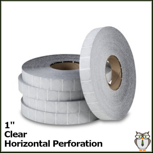 Staplex® Tabster Clear 1" Tabs with Horizontal Perforation (25,000ct. - 5 rolls) (TB-1CLP) image Staplex® Tabster Clear 1" Tabs with Horizontal Perforation (25,000ct. - 5 rolls) (TB-1CLP) image