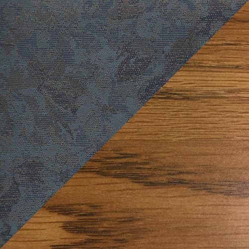 Wooden Mallet Dakota Wave Single Bench, Watercolor Blue, Medium Oak