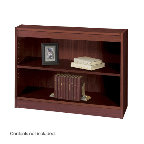 Square-Edge Veneer Bookcase - 2 Shelf