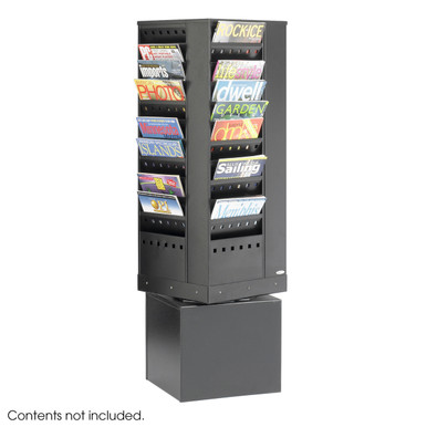 44-Pocket Steel Rotary Magazine Rack - SupplyOwl.com