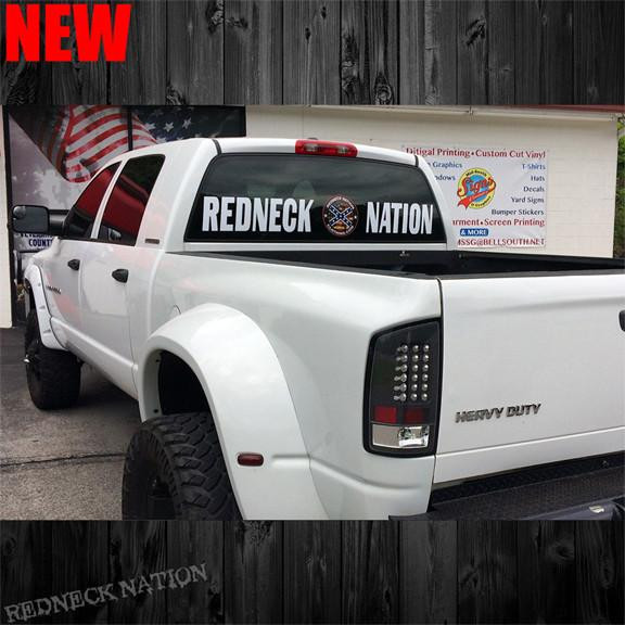 Redneck Nation Round Logo Rear Window RNRW-9 - Redneck Nation