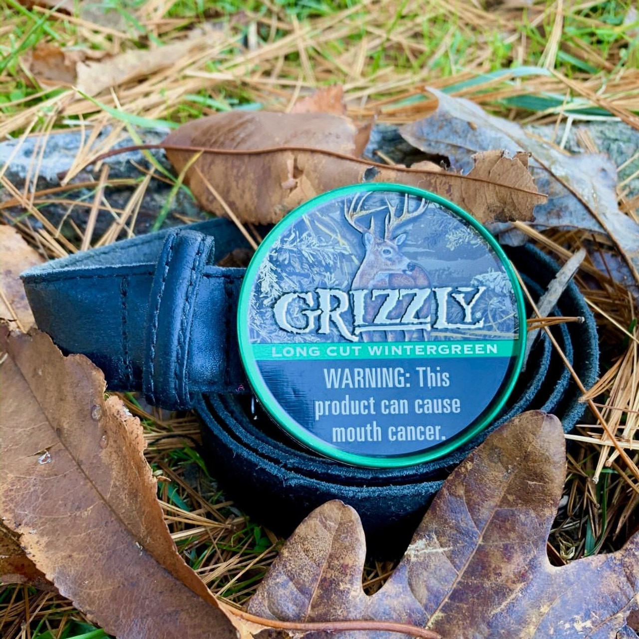 grizzly wintergreen belt buckle