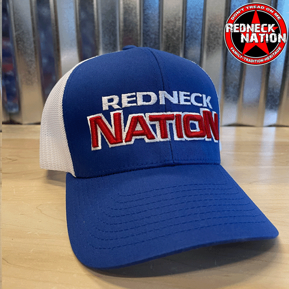 Redneck Nation© Blue/White 3D Hat 