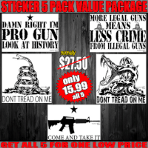 2nd Amendment Sticker Value Package 1