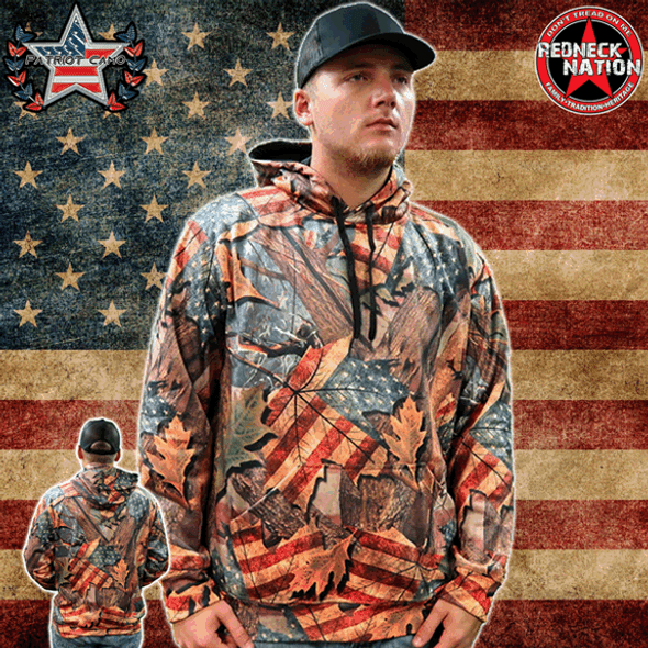 Redneck Nation© Patriot Camo© Hoodie