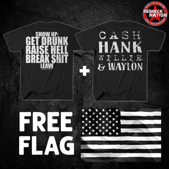 Redneck Nation© Show Up/CHWW Free Flag Package