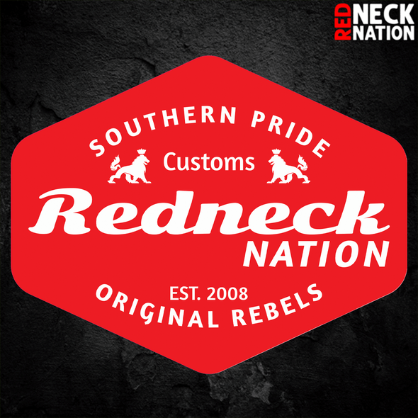 Redneck Nation Southern Pride Red Seal Sticker