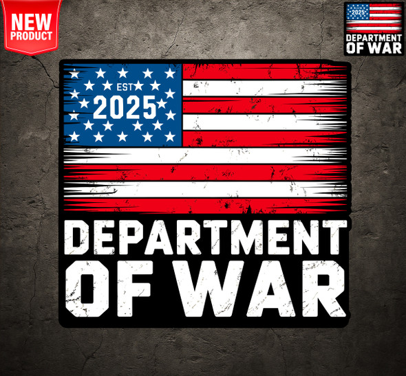 2025 Flag Department Of War Sticker