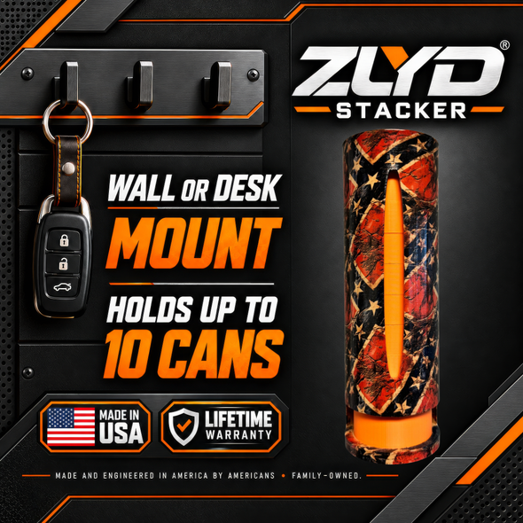 ZLYD© Rebel Relic Tobacco Stacker – 10-Can Wall & Desk Storage System