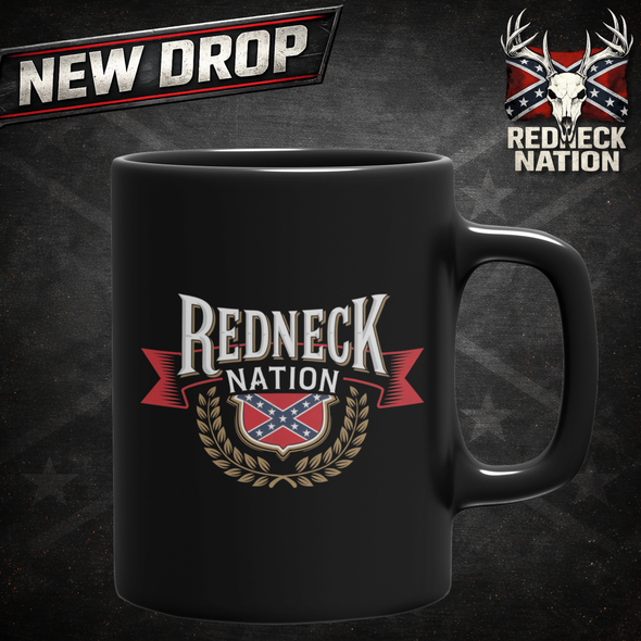Redneck Nation Rebel Cross Coffee Cup