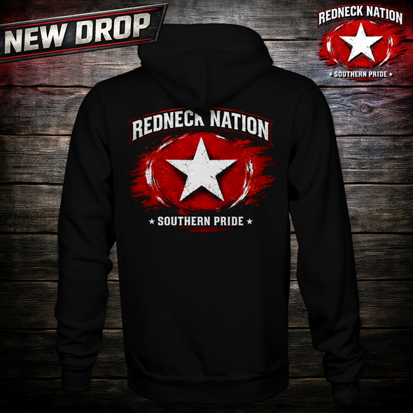 Redneck Nation Red Rebel Uprising Hoodie
