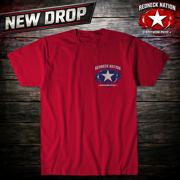 Redneck Nation Blue Rebel Uprising T- Shirt