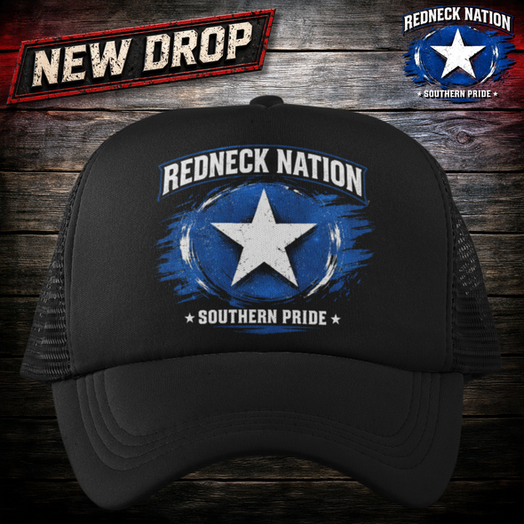 Redneck Blue Rebel Uprising Trucker Hat