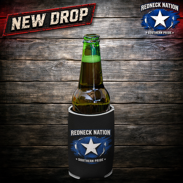 Redneck Nation Blue Rebel Uprising Can Cooler