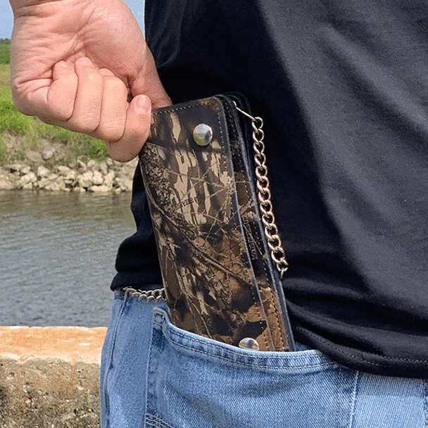 Redneck Nation 8" inch Bi-Fold Camo Leather Wallet MMW-13